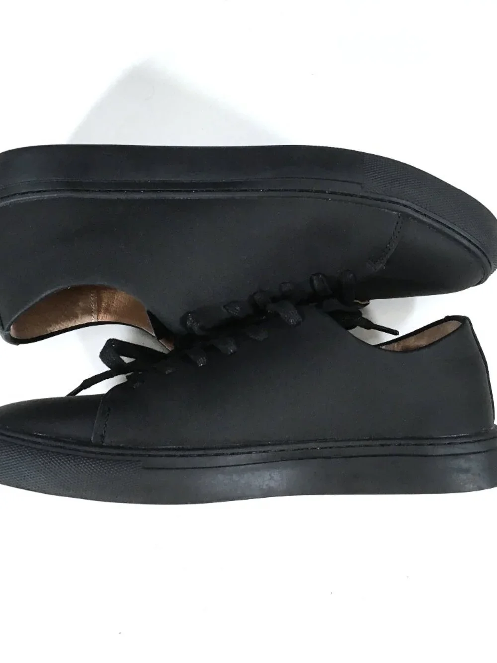 BYLT Premium Basics Lux Low Sneakers Mens Size 8.5 Black Leather